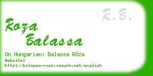 roza balassa business card